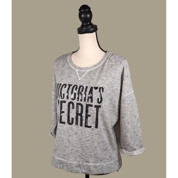Victoria's Secret Sequin Crewneck Pullover Sweatshirt Size Medium - Picture 3 of 8